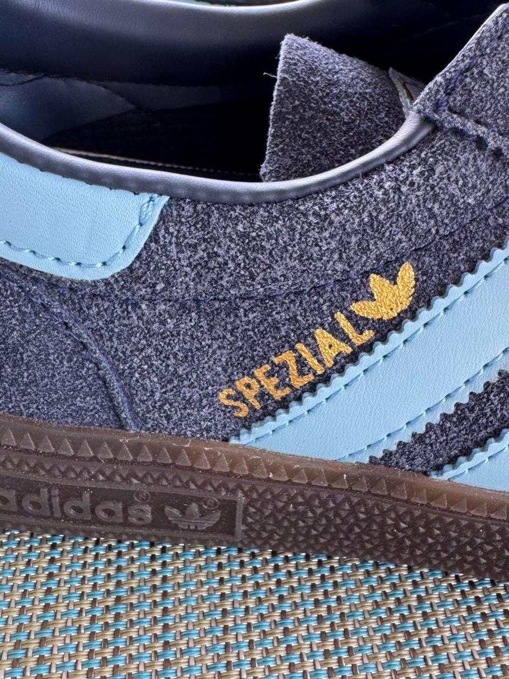 Adidas Originals Handball Spezial Collegiate Navy Clear Sky Gum BD7633 Size 7.5 - Picture 5 of 8